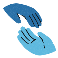 Helping hands support supporting hands