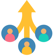Togehter aligned growing 
