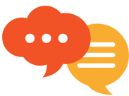 chat bubbles talking speaking