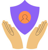 hand holding shield protect insure 1