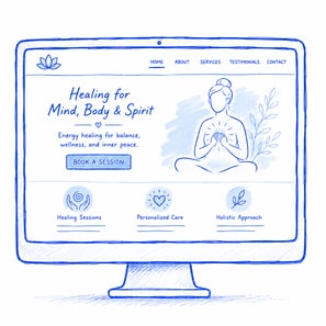 healer website online presence for practitioners