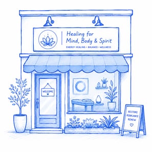 healing store front energy practitioner studio