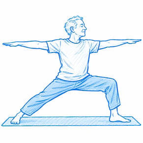 man doing yoga