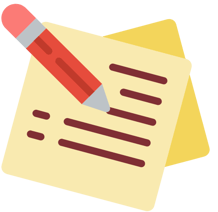 note and pencil notepad