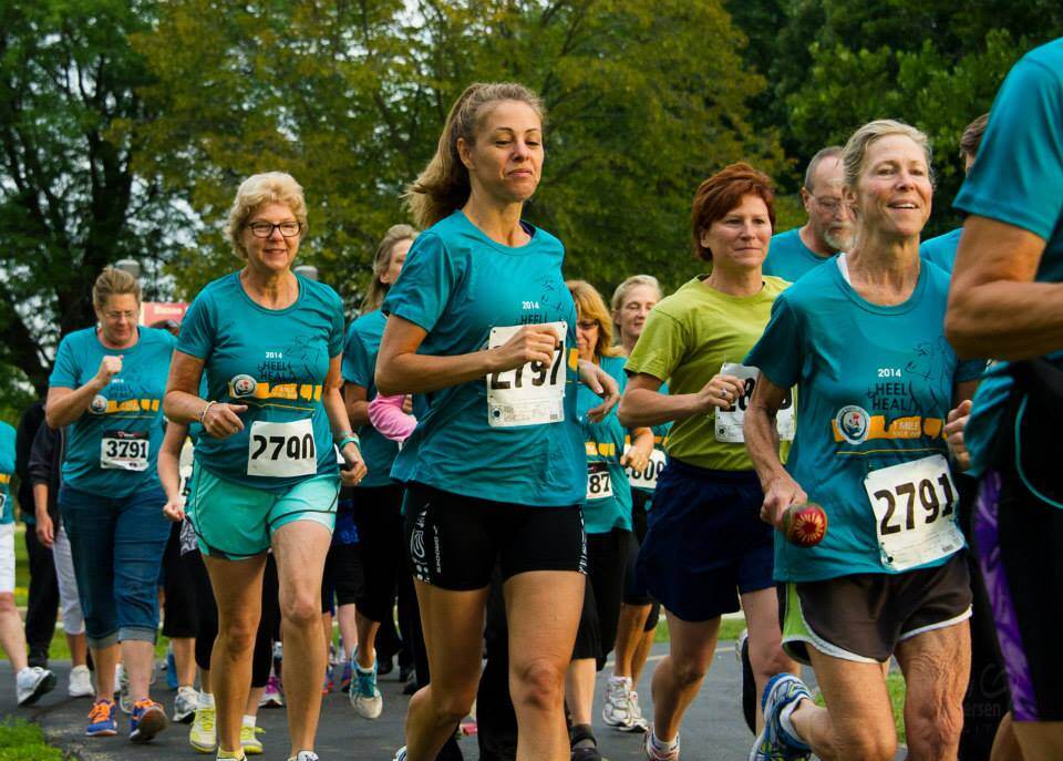 Ann participates in the HTWF run