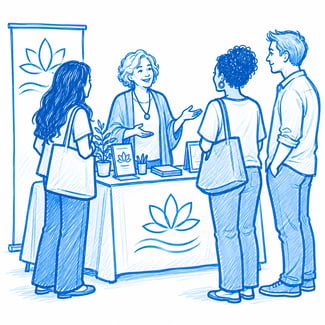 wellness event talking about energy healing