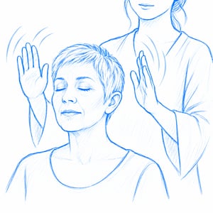 woman receiving energy healing reiki healing